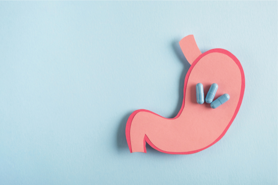 Three capsules in a diagram | heartburn treatment options