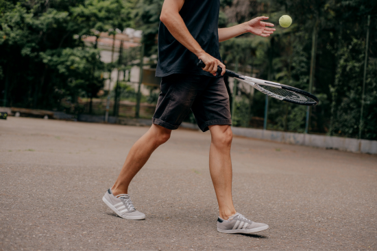 playing tennis