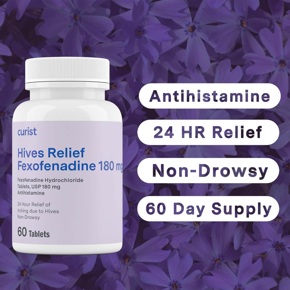 Curist Hives Relief Antihistamine Fexofenadine 180mg For Hives 60 Ct curist-hives-relief-antihistamine-fexofenadine-180mg-for-hives-60-ct