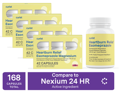 Esomeprazole 20 mg Capsules (Nexium Generic), 42 ct - Pack of 4