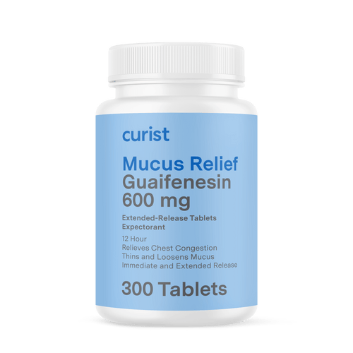 Curist Mucus Relief guaifenesin 600 mg label - extended-release tablets expectorant 300 tablets