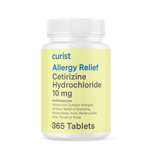 Image of bottle of Curist Allergy Relief - cetirizine hydrochloride 10 mg antihistamine 365 tablets