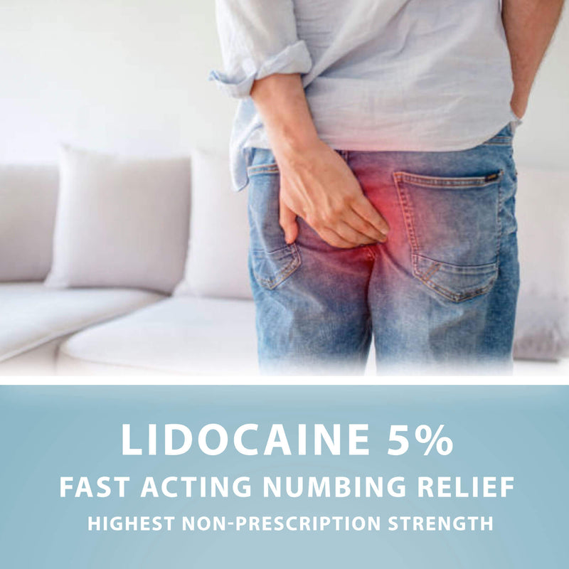 Hemorrhoid Cream with Lidocaine 5%, 6 oz